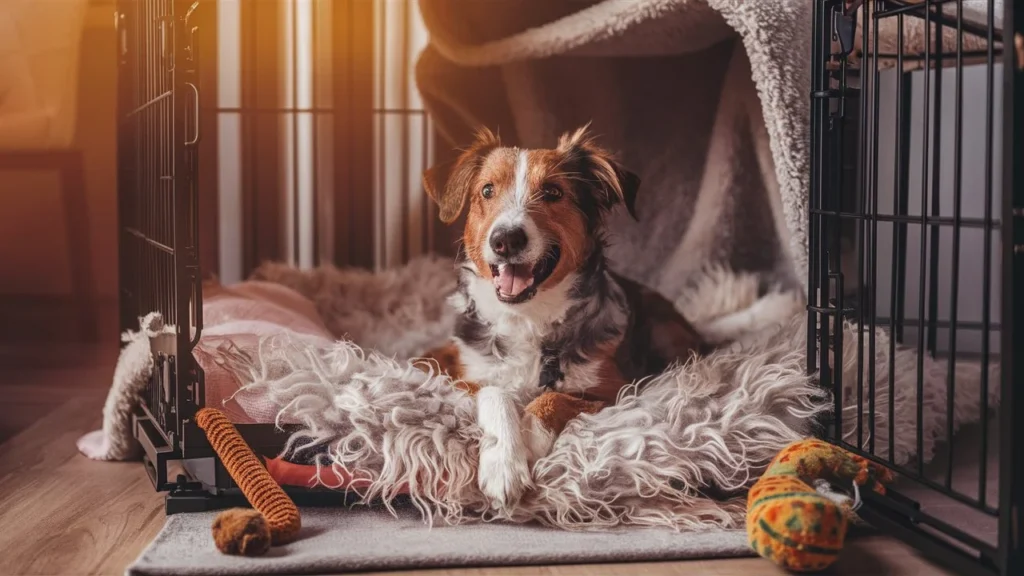 Perfect crate setup for puppies to prevent barking