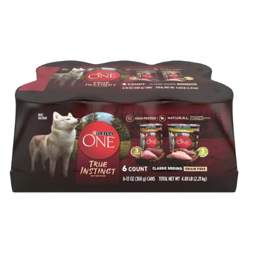 Purina ONE True Instinct Classic Ground Grain-Free Dog Food Variety Pack for Sensitive Stomachs