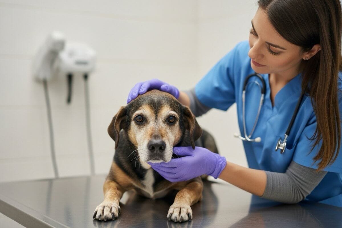 A vet check-up is crucial for how to stop a dog barking at night, especially if the behavior is new.